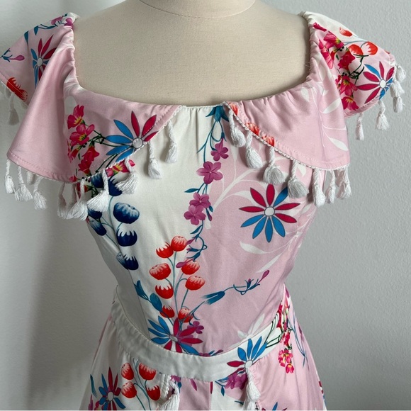 Pink Floral Romper - Picture 2 of 10